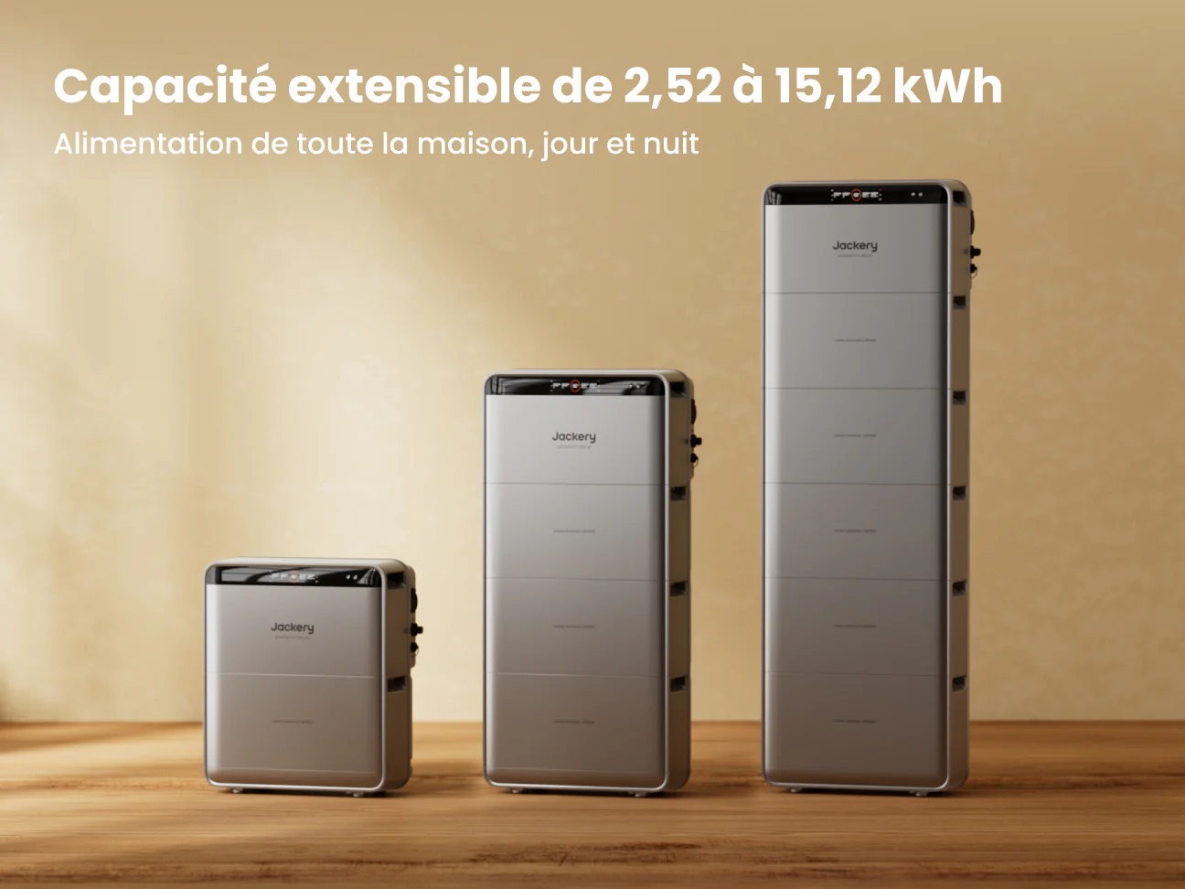 Capacité extensible de 2,52 à 15,12 kWh